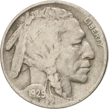 UNITED STATES, Buffalo Nickel, 5 Cents, 1929, U.S. Mint, KM #134, VF(20-25),...