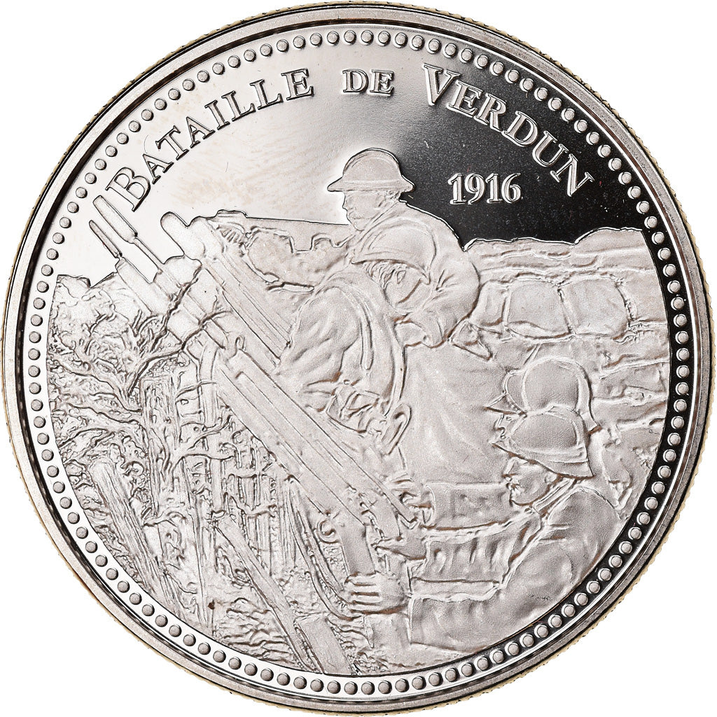 France, Medal, Bataille de Verdun 1916, MS(65-70), Copper-nickel