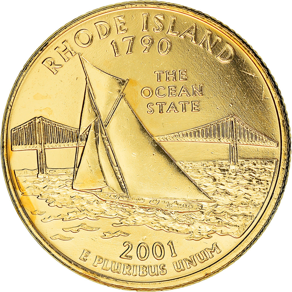 Münze, Vereinigte Staaten, Rhode Island, Quarter, 2001, U.S. Mint, Denver