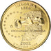Coin, United States, Indiana, Quarter, 2002, U.S. Mint, golden, MS(65-70)
