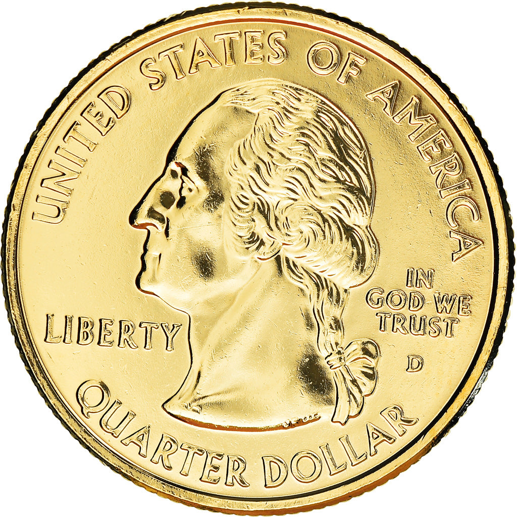 Coin, United States, Indiana, Quarter, 2002, U.S. Mint, golden, MS(65-70)