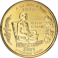Moeda, Estados Unidos da América, Alabama, Quarter, 2003, U.S. Mint, Denver