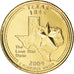 Monnaie, États-Unis, Texas, Quarter, 2004, U.S. Mint, Philadelphie, golden