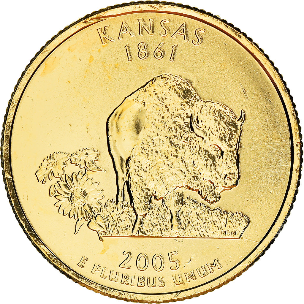 Moeda, Estados Unidos da América, Kansas, Quarter, 2005, U.S. Mint