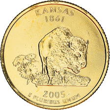 Moeda, Estados Unidos da América, Kansas, Quarter, 2005, U.S. Mint