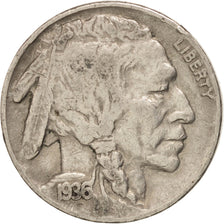 États-Unis, 5 Cents Buffalo, 1936, Philadelphie, KM 134