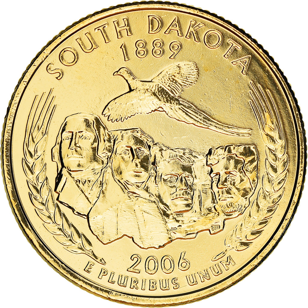 Coin, United States, South Dakota, Quarter, 2006, U.S. Mint, Philadelphia