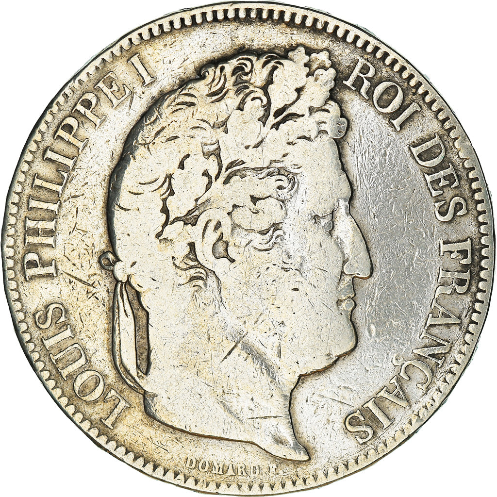 Coin, France, Louis-Philippe, 5 Francs, 1834, Lille, VF(20-25), Silver