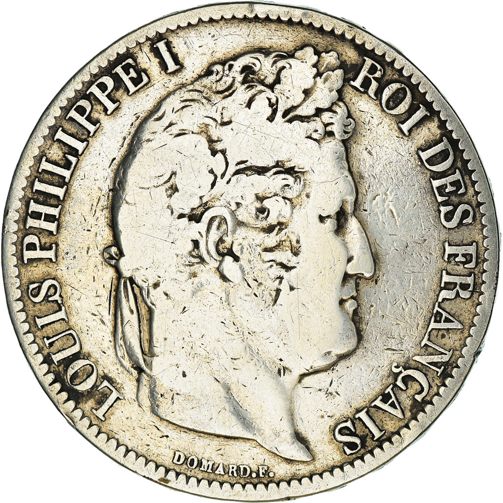 Coin, France, Louis-Philippe, 5 Francs, 1831, Lille, VF(20-25), Silver