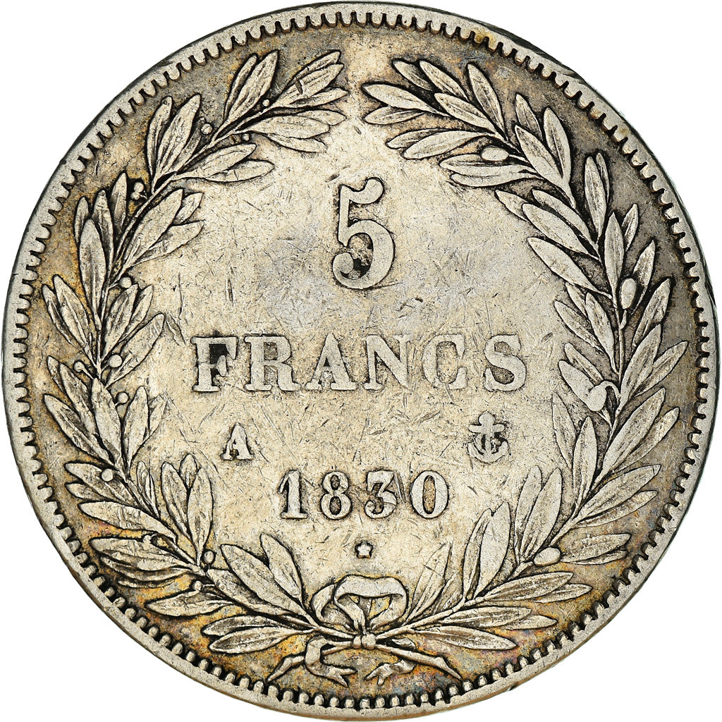 Coin, France, Louis-Philippe, 5 Francs, 1830, Paris, EF(40-45), Silver, KM:735.1