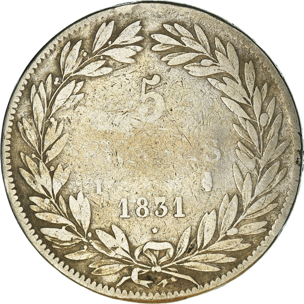Münze, Frankreich, Louis-Philippe, 5 Francs, 1831, Limoges, SGE+, Silber
