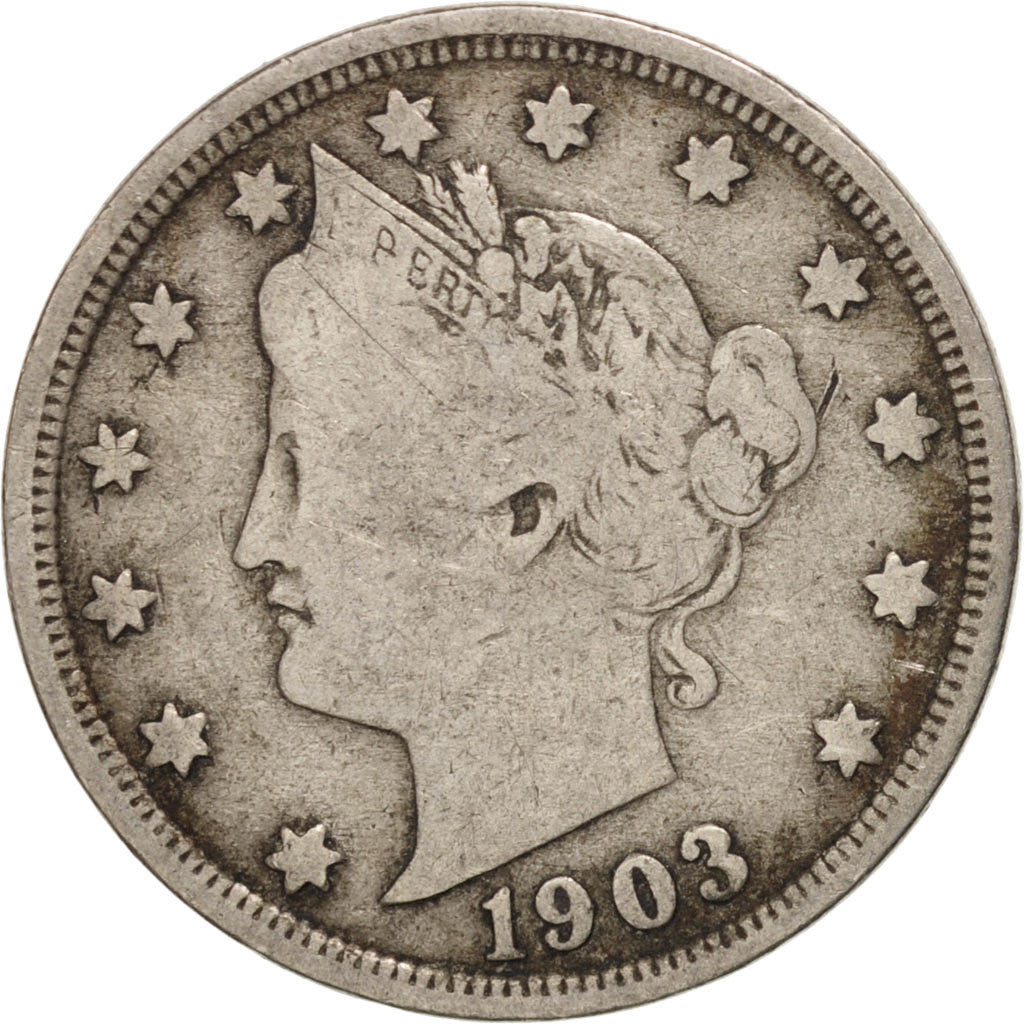 Moneda, Estados Unidos, Liberty Nickel, 5 Cents, 1903, U.S. Mint, Philadelphia