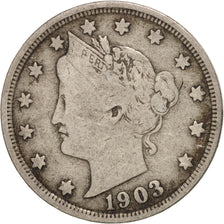 Moneda, Estados Unidos, Liberty Nickel, 5 Cents, 1903, U.S. Mint, Philadelphia