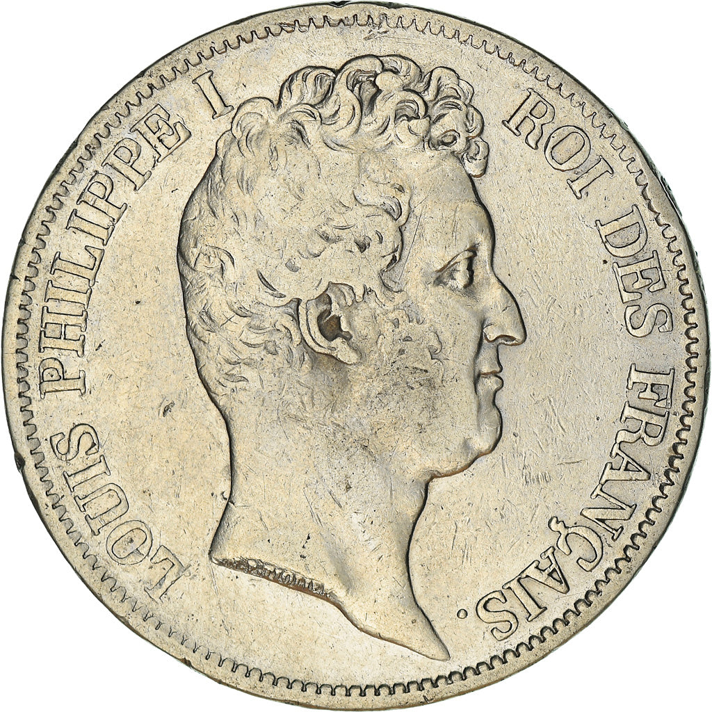 Coin, France, Louis-Philippe, 5 Francs, 1831, Lyon, VF(30-35), Silver, KM:735.4