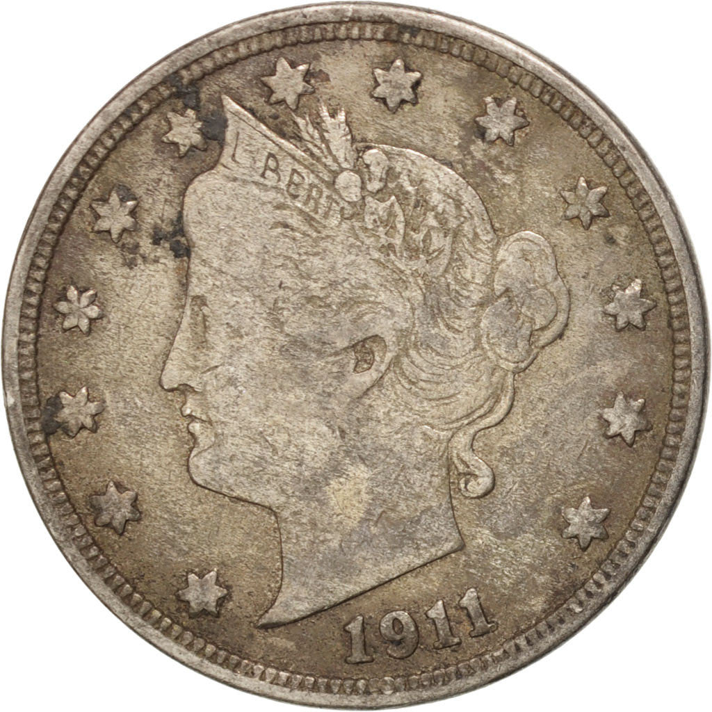 UNITED STATES, Liberty Nickel, 5 Cents, 1911, U.S. Mint, KM #112, VF(20-25),...