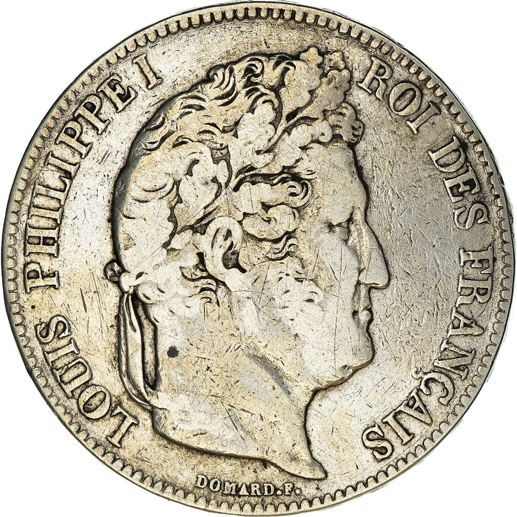 Monnaie, France, Louis-Philippe, 5 Francs, 1833, Strasbourg, TB+, Argent