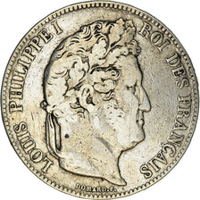 Monnaie, France, Louis-Philippe, 5 Francs, 1833, Strasbourg, TB+, Argent