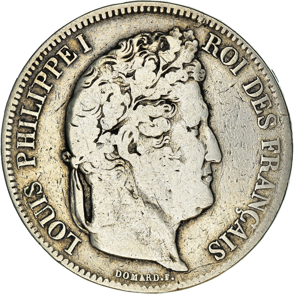 Coin, France, Louis-Philippe, 5 Francs, 1833, Lille, VF(30-35), Silver