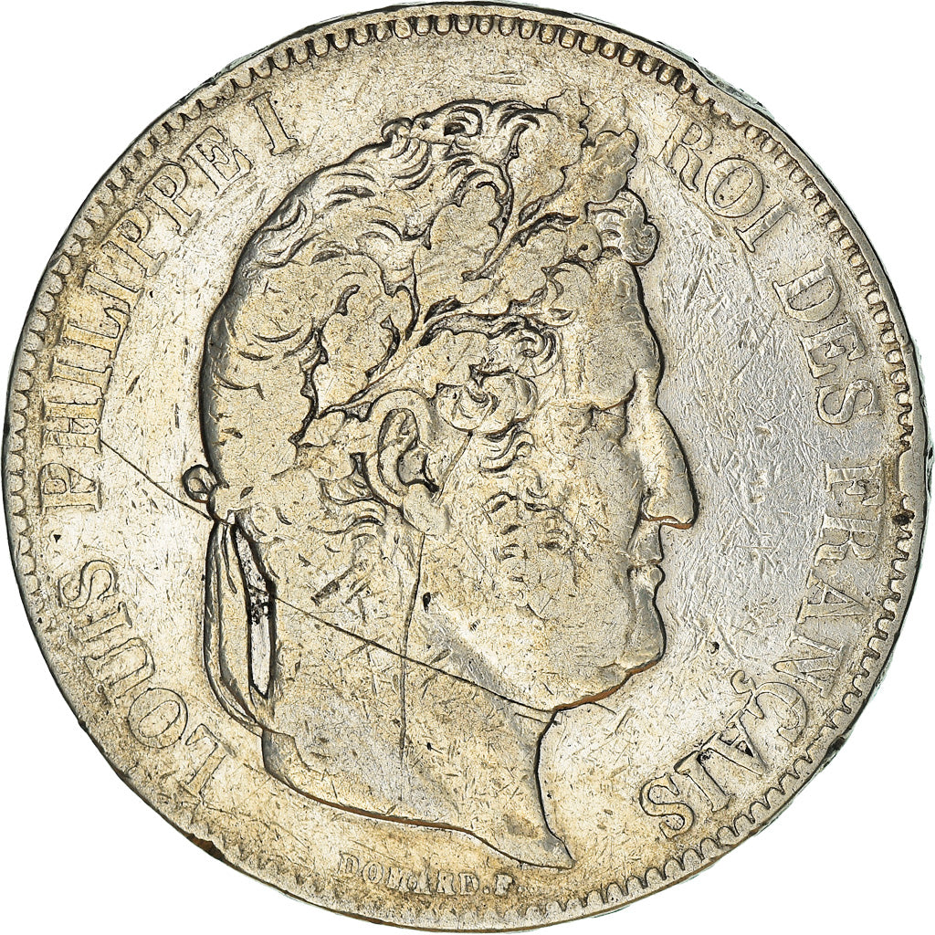 Coin, France, Louis-Philippe, 5 Francs, 1832, Rouen, VF(20-25), Silver