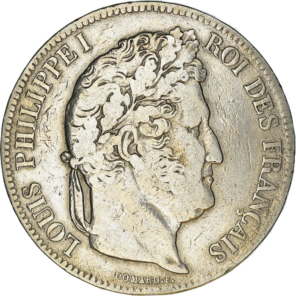 Coin, France, Louis-Philippe, 5 Francs, 1832, Strasbourg, VF(20-25), Silver