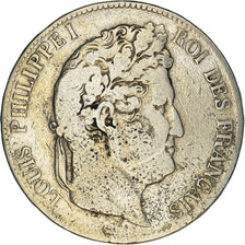 Coin, France, Louis-Philippe, 5 Francs, 1835, Lille, VF(20-25), Silver