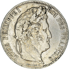 Coin, France, Louis-Philippe, 5 Francs, 1837, Lille, VF(30-35), Silver