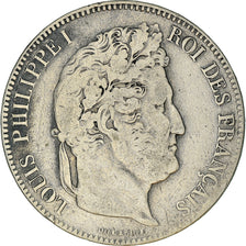 Münze, Frankreich, Louis-Philippe, 5 Francs, 1838, Bordeaux, S+, Silber