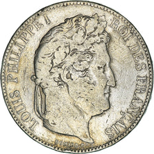 Moneta, Francia, Louis-Philippe, 5 Francs, 1842, Rouen, MB, Argento, KM:749.2