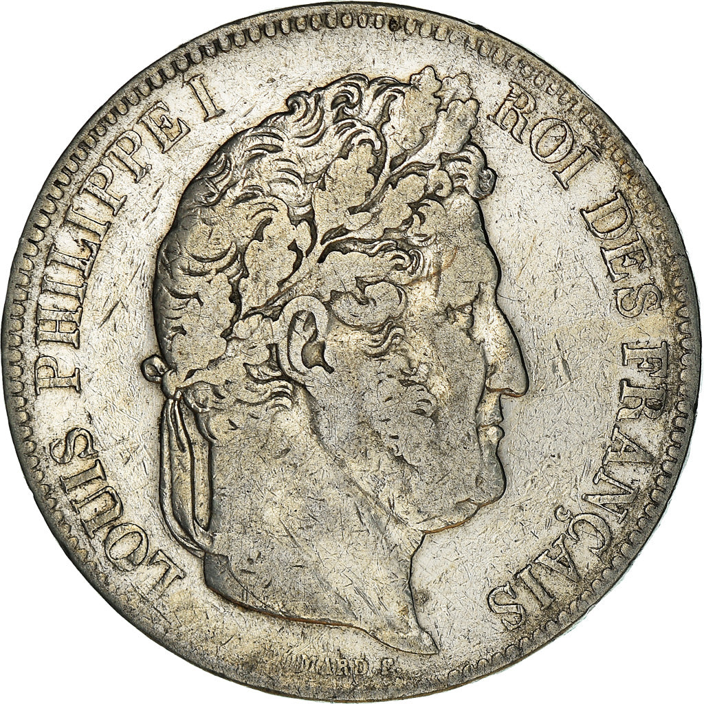 Münze, Frankreich, Louis-Philippe, 5 Francs, 1842, Strasbourg, S+, Silber