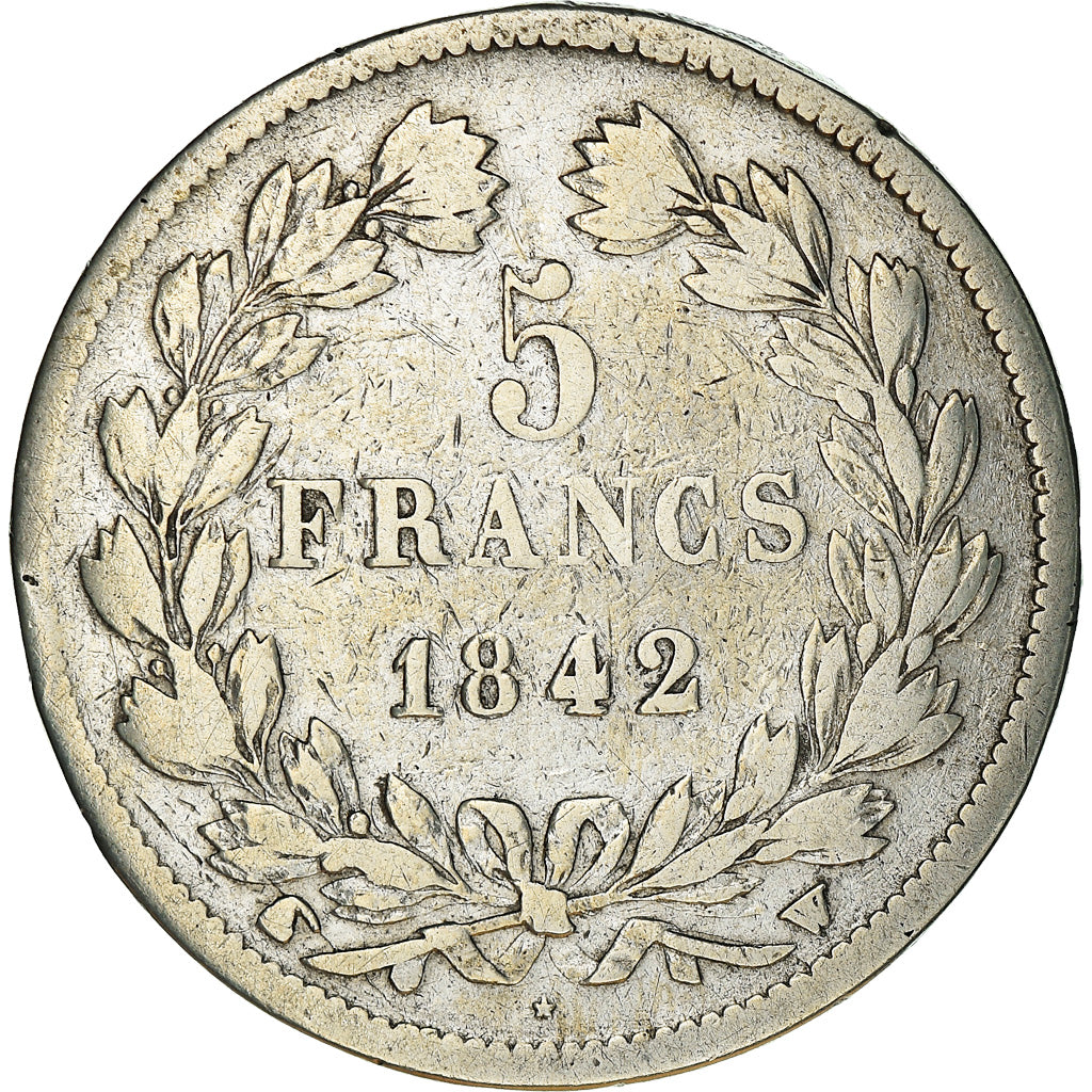 Münze, Frankreich, Louis-Philippe, 5 Francs, 1842, Lille, S, Silber, KM:749.13
