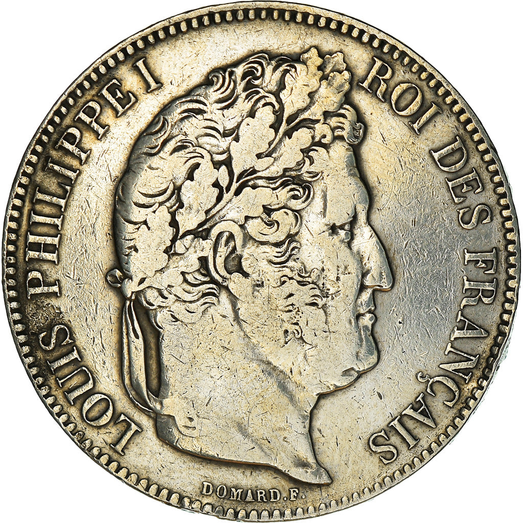 Coin, France, Louis-Philippe, 5 Francs, 1843, Paris, VF(30-35), Silver