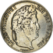 Coin, France, Louis-Philippe, 5 Francs, 1843, Paris, VF(30-35), Silver