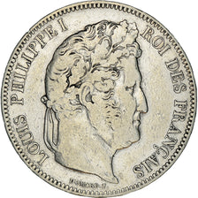 Monnaie, France, Louis-Philippe, 5 Francs, 1843, Strasbourg, TB+, Argent