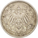 GERMANY - EMPIRE, 1/2 Mark, 1911, Berlin, KM #17, EF(40-45), Silver, 20, 2.76