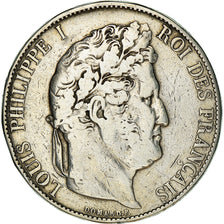 Monnaie, France, Louis-Philippe, 5 Francs, 1845, Lille, TB, Argent