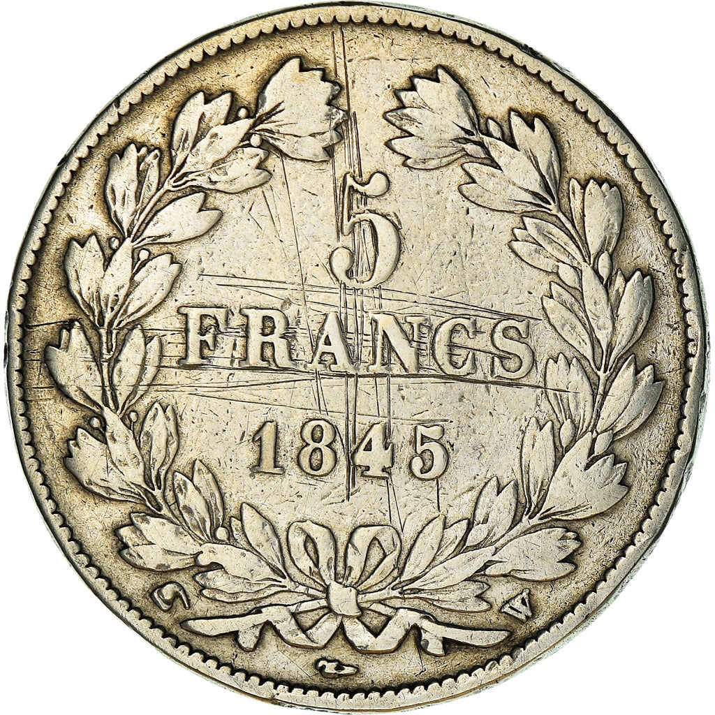 Monnaie, France, Louis-Philippe, 5 Francs, 1845, Lille, TB, Argent