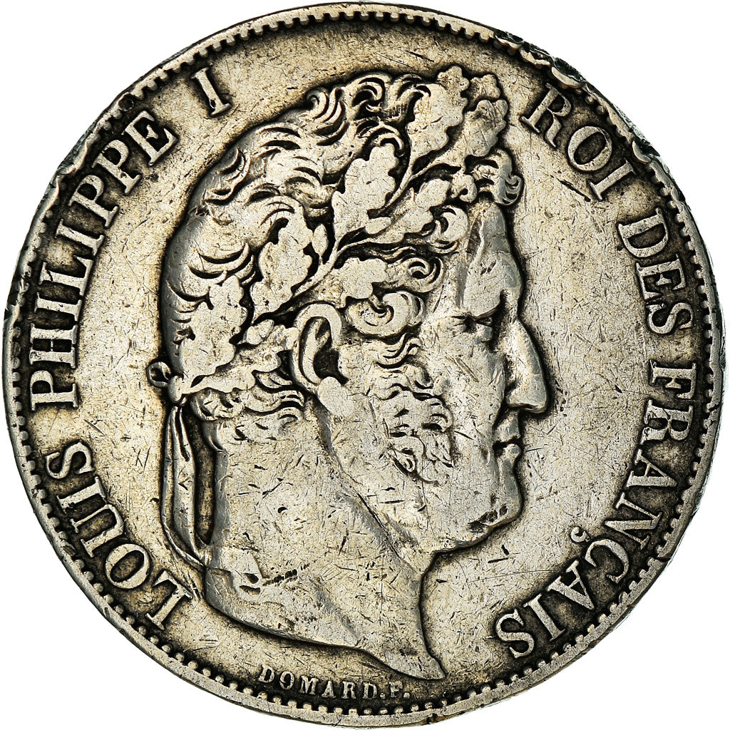Moneda, Francia, Louis-Philippe, 5 Francs, 1846, Lille, BC+, Plata, KM:749.13