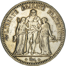 Moneta, Francia, Hercule, 5 Francs, 1848, Paris, MB+, Argento, KM:756.1