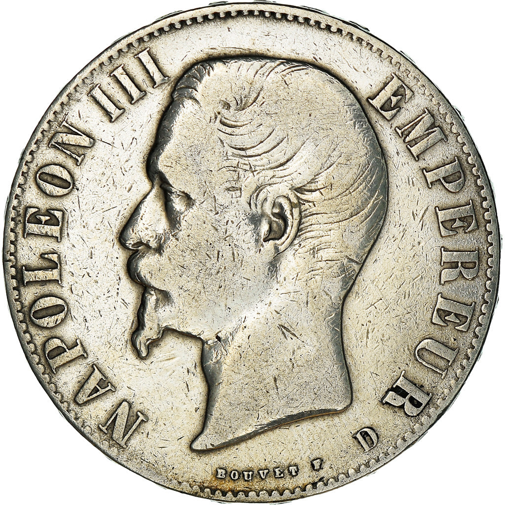 Coin, France, Napoleon III, Napoléon III, 5 Francs, 1856, Lyon, VF(30-35)