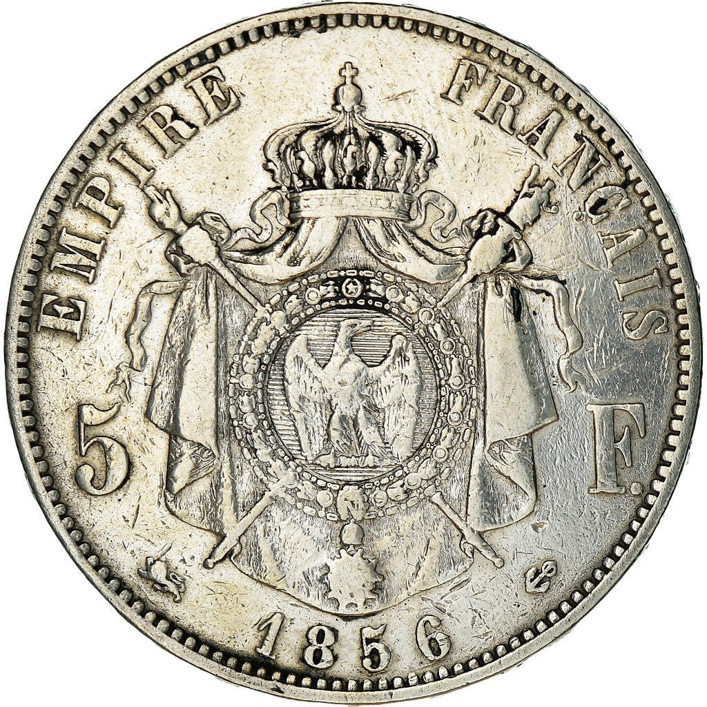 Coin, France, Napoleon III, Napoléon III, 5 Francs, 1856, Lyon, VF(30-35)