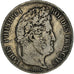 Moneda, Francia, Louis-Philippe, 5 Francs, 1838, Lille, BC+, Plata, KM:749.13