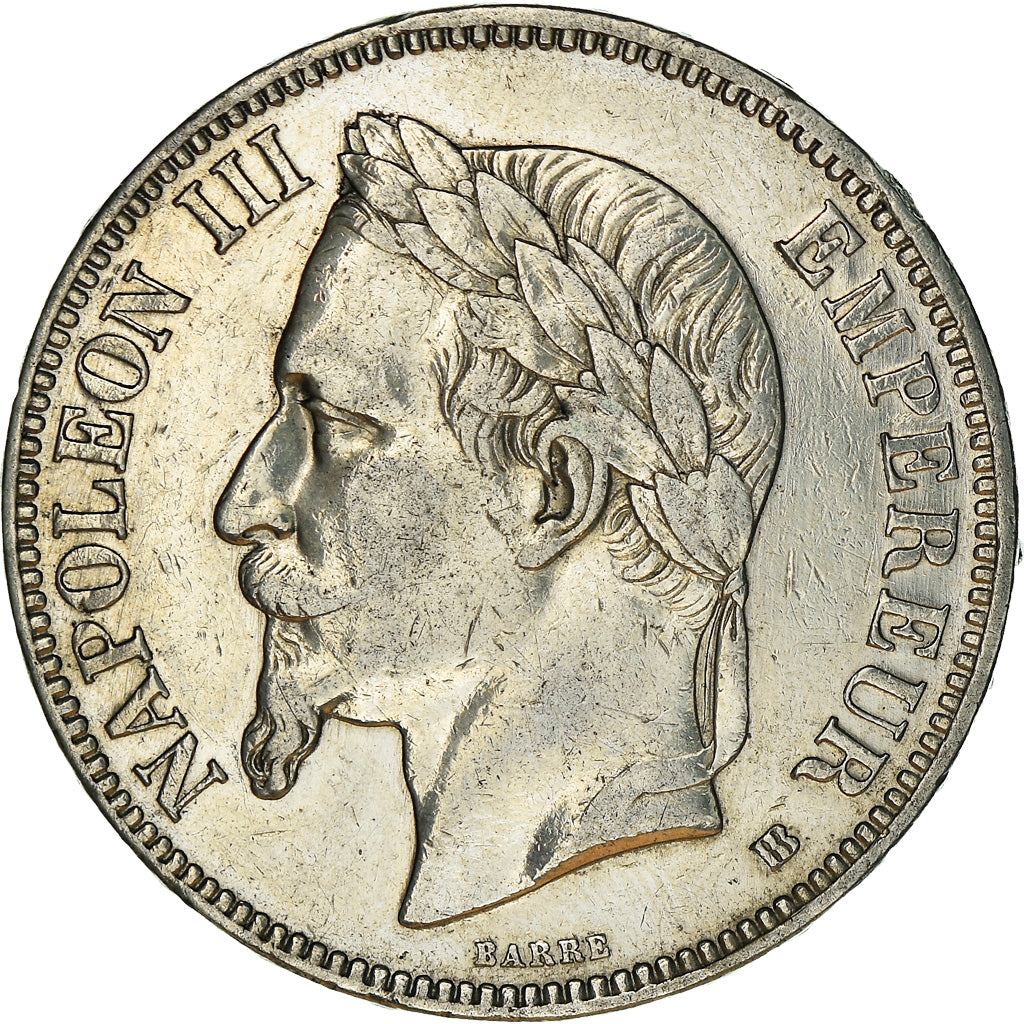 Monnaie, France, Napoléon III, 5 Francs, 1868, Strasbourg, TTB, Argent