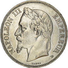 Coin, France, Napoléon III, 5 Francs, 1869, Strasbourg, EF(40-45), Silver