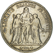 Monnaie, France, Hercule, 5 Francs, 1875, Bordeaux, TB+, Argent, Gadoury:745a