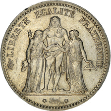 Coin, France, Hercule, 5 Francs, 1877, Paris, AU(50-53), Silver, KM:820.1