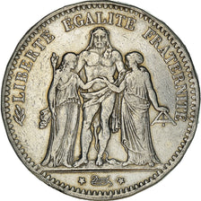 Coin, France, Hercule, 5 Francs, 1878, Bordeaux, EF(40-45), Silver, KM:820.2