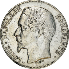 Moneda, Francia, Napoléon III, 5 Francs, 1852, Paris, BC+, Plata, KM:773.1