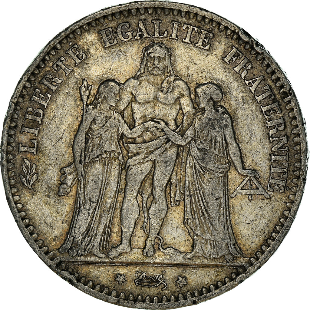 Monnaie, France, Hercule, 5 Francs, 1876, Paris, TB, Argent, Gadoury:745a