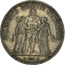 Monnaie, France, Hercule, 5 Francs, 1876, Paris, TB, Argent, Gadoury:745a