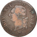 FRANCE, Sol ou sou, Sol, 1791, Paris, KM #578.1, VF(20-25), Copper, Gadoury...